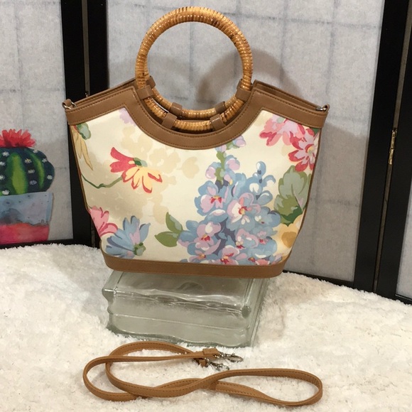 Fossil Handbags - Fossil floral fabric satchel